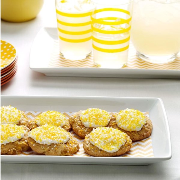 Frosted pineapple cookies