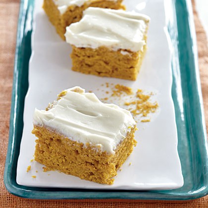 Frosted pumpkin cake