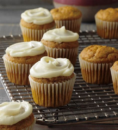 Frosted pumpkin gems [muffins]