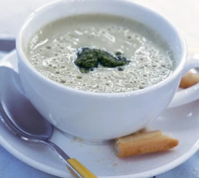 Frothy cannellini soup