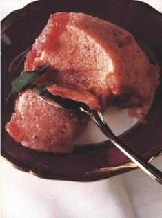 Frothy plum and orange cardamom mousse