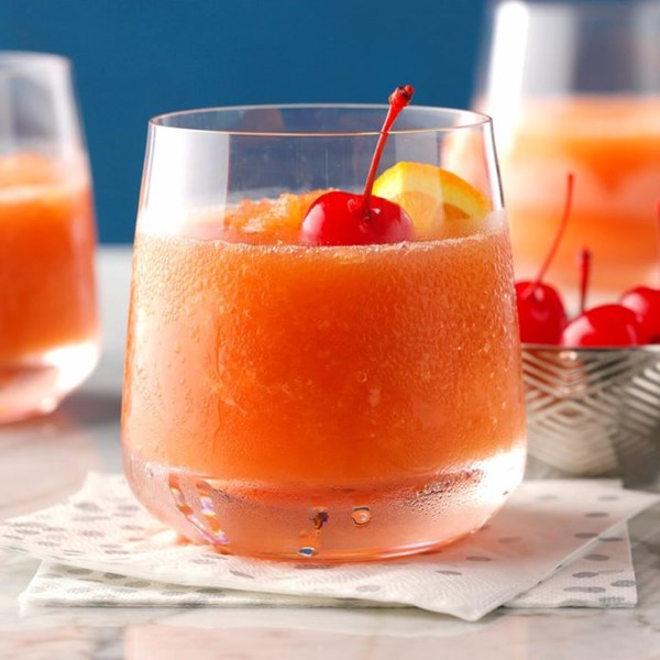 Frozen brandy old-fashioneds