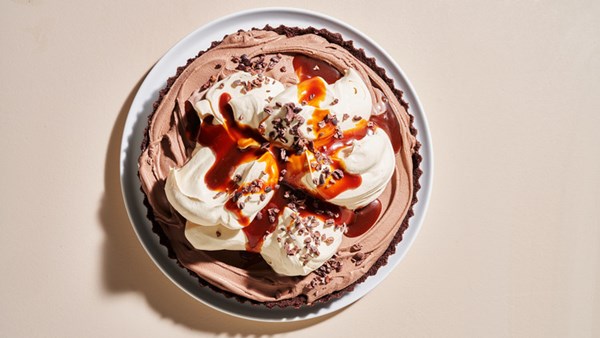 Frozen café-mochaccino tart