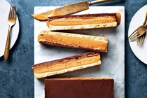Frozen caramel slice