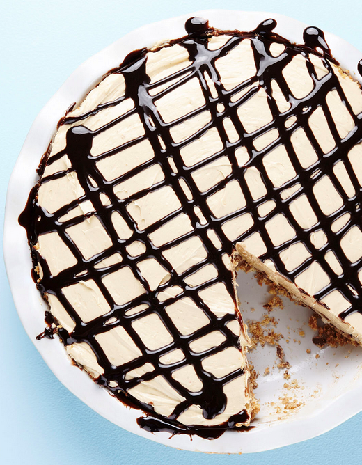 Frozen chocolate-banana-PB pie