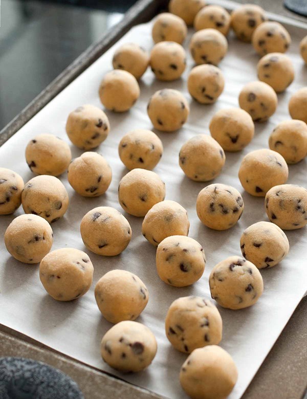 Frozen chocolate chip cookie dough