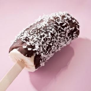 Frozen chocolate covered bananas