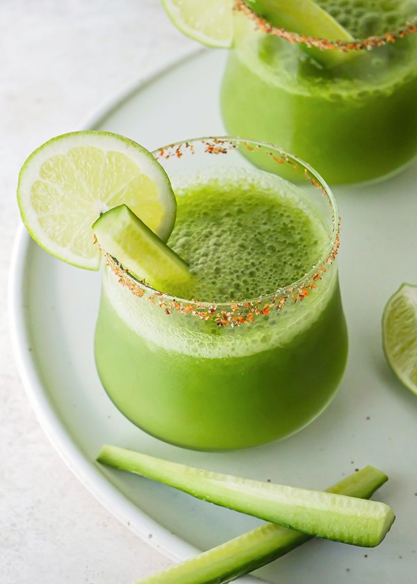 Frozen cucumber margaritas