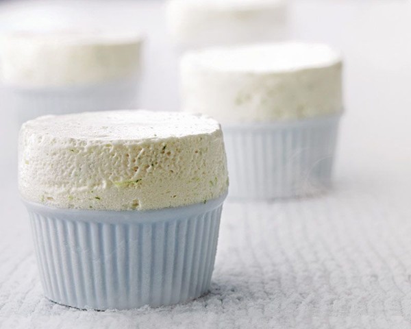Frozen dark and stormy soufflés