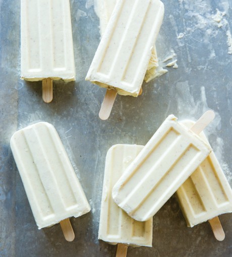 Frozen eggnog pops