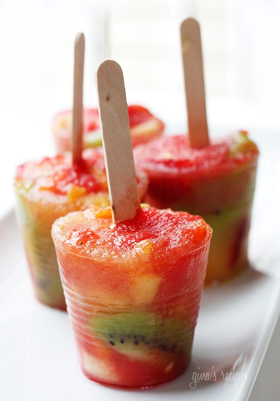 Frozen fruit pops