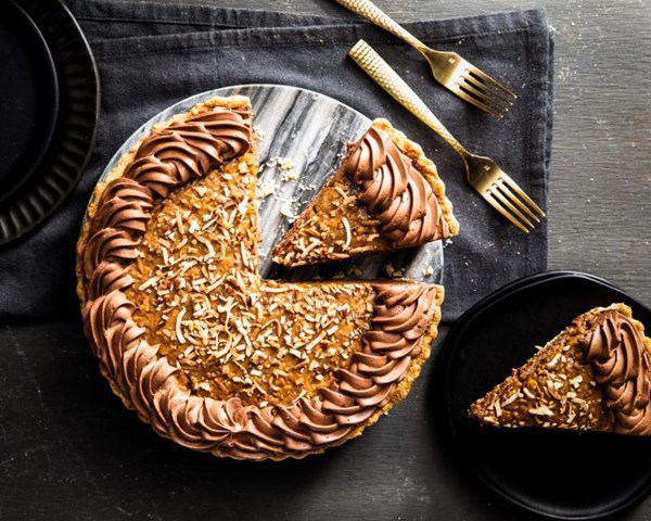 Frozen German chocolate tart