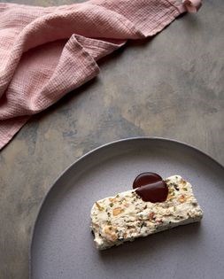 Frozen honey nut slice