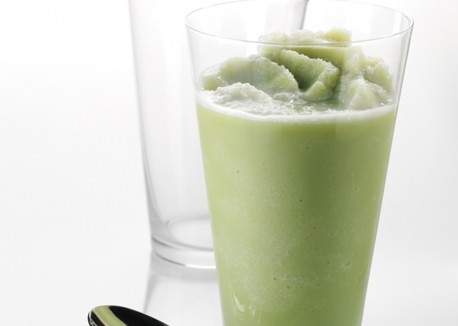 Frozen matcha slushies