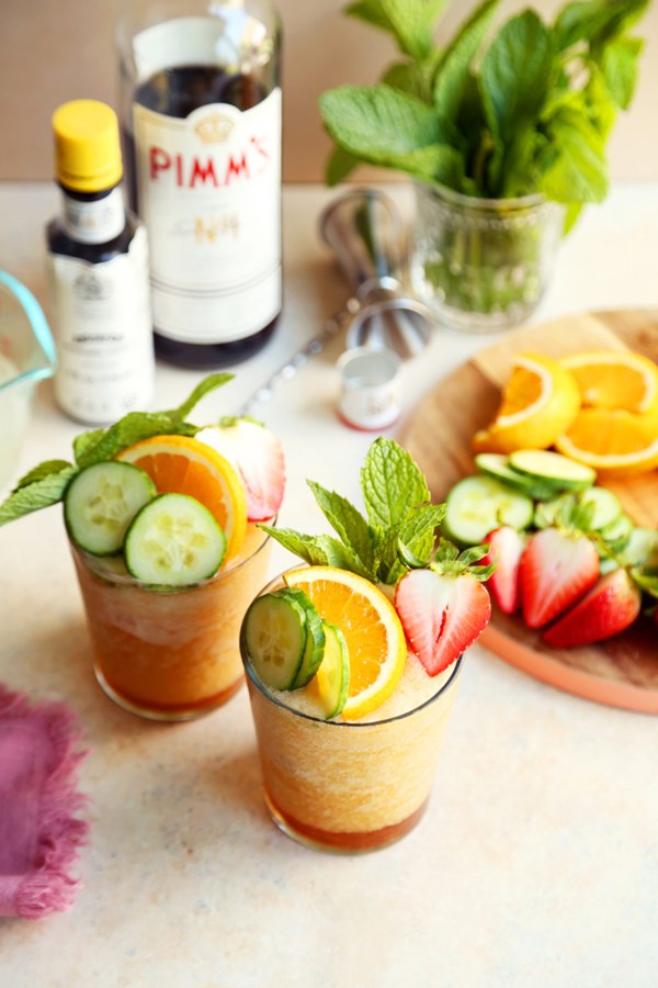 Frozen Pimm’s cups