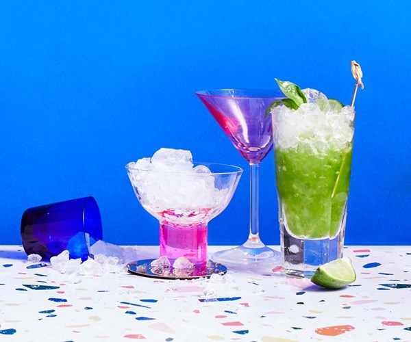 Frozen Thai basil and makrut lime mojito