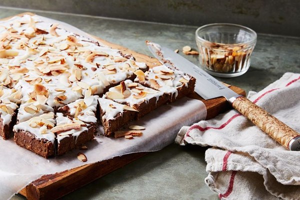 Frozen vegan coconut chocolate almond bars