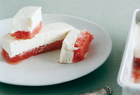Frozen watermelon-lime bars
