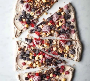 Frozen yoghurt bark