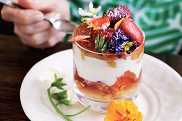 Fruit & flower trifle
