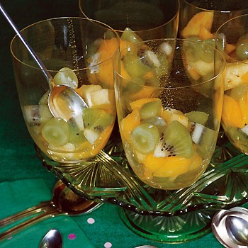 Fruit cup with lime syrup
