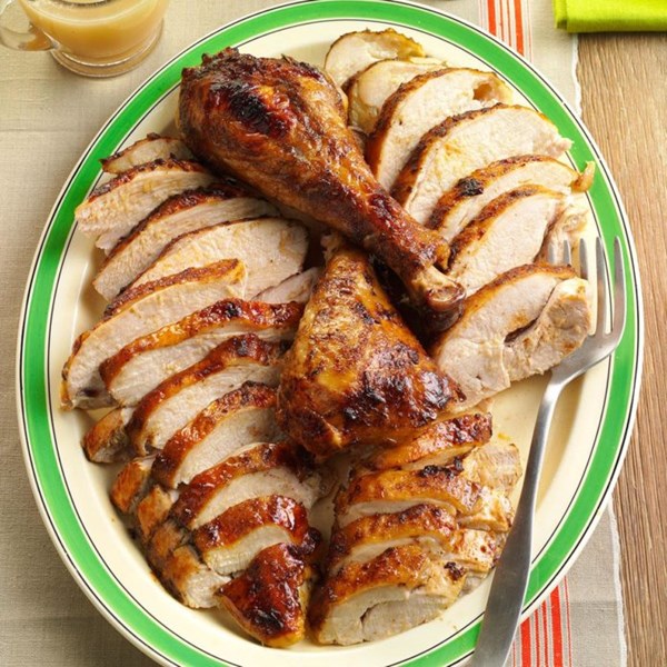 Fruit-glazed roast turkey