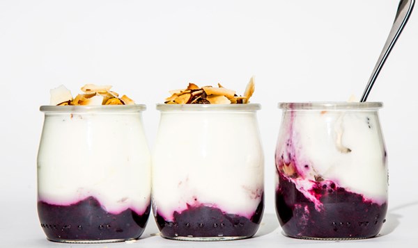 Fruit-on-the-bottom yogurt cups