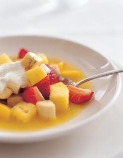 Fruit salad with soup