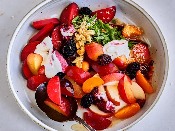 Fruit salad with Thai herbs