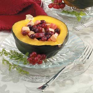Fruit-stuffed acorn squash