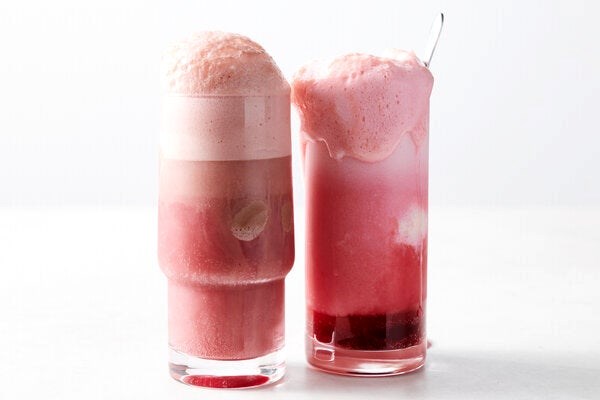 Fruity ice cream soda 