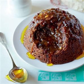 Fruity steamed sponge puds