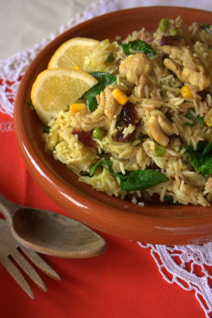 Fruity turkey biryani