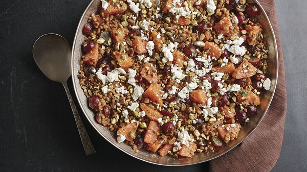 Fruity wheat berry salad