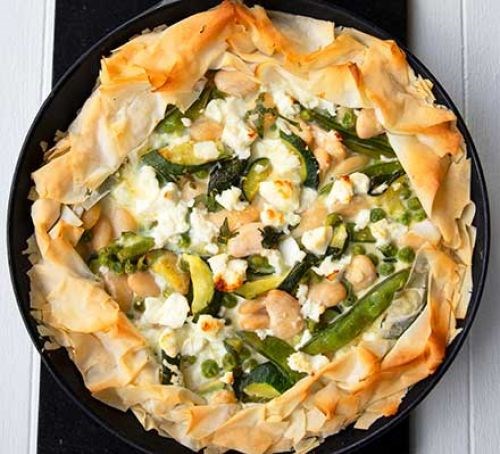 Frying pan filo tart