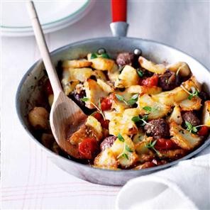 Frying pan meatball hotpot