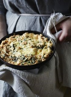 Frying-pan spinach soufflé