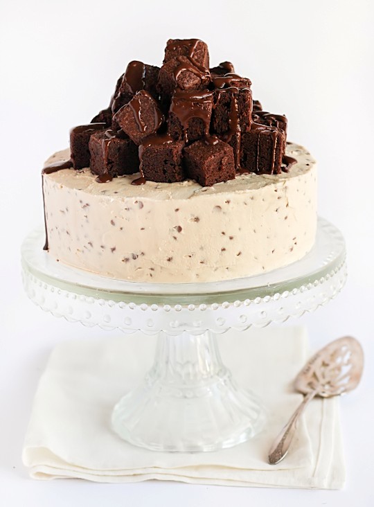 Fudge brownie & cookie dough cake recipe Eat Your Books