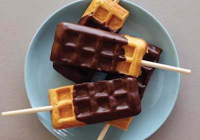 Fudge puppies with chocolate and toppings