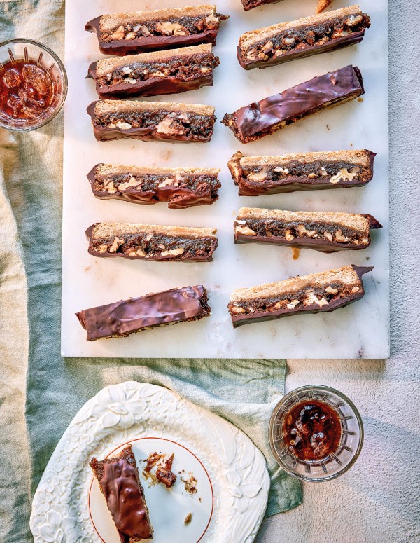 Fudged espresso shortbread