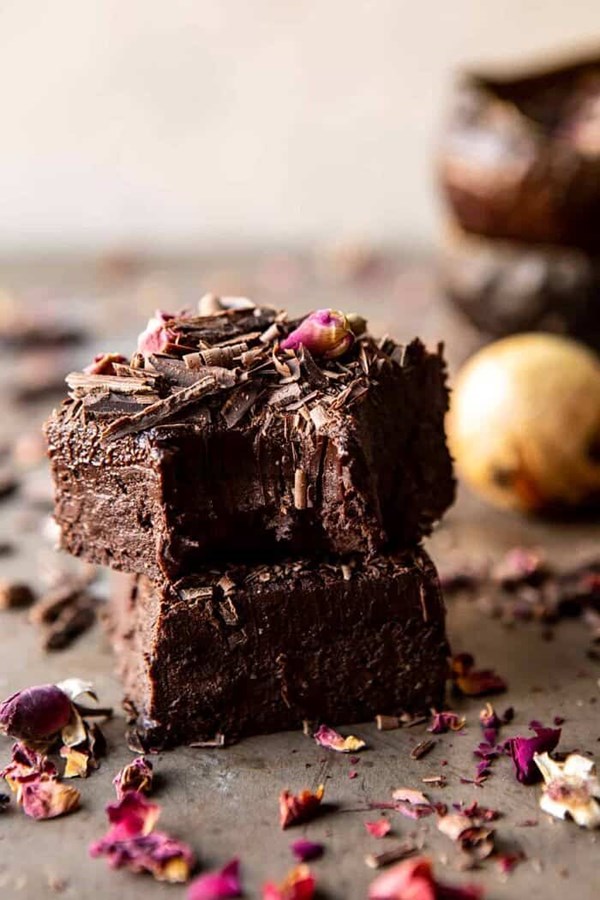 Fudgy avocado brownies with chocolate fudge frosting