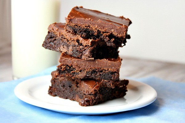 Fudgy frosted brownies