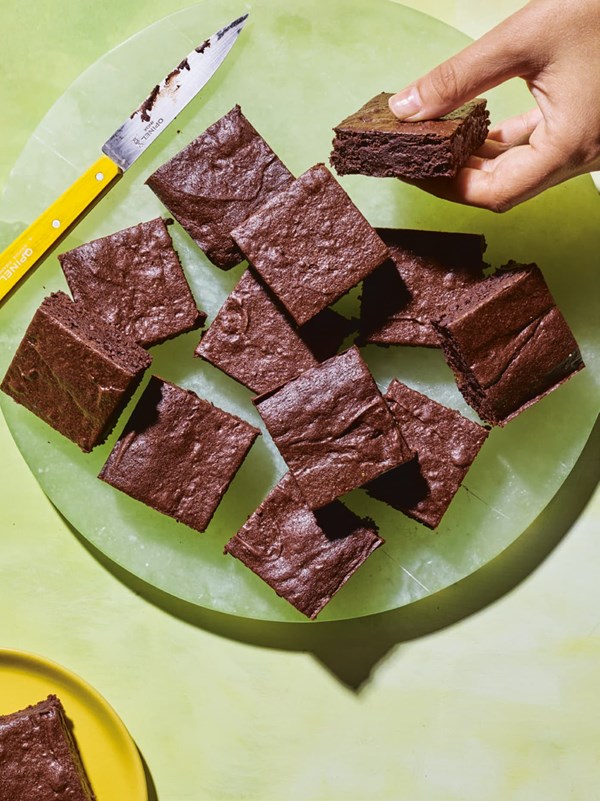 Fudgy miso brownies