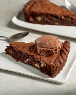 Fudgy pudgy brownie tart