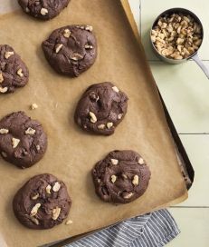 Fudgy walnut brownie cookies