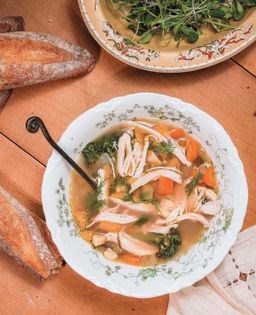 Fully loaded chicken soup