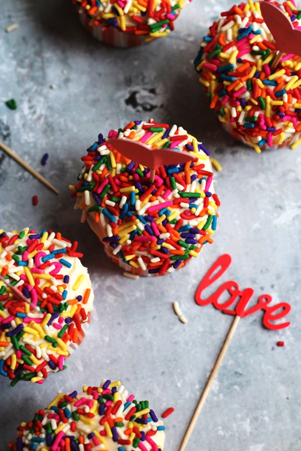 Funfetti angel food cupcakes