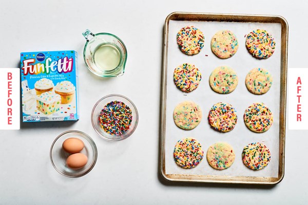 Funfetti cake mix cookies