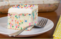 Funfetti cake with vanilla buttercream frosting