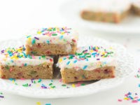 Funfetti frosted blondies